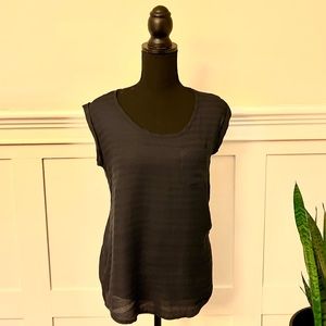 Banana Republic Navy Cap Sleeve Blouse